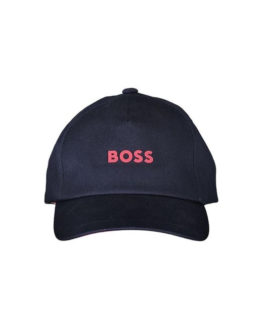 Boss Blue Cotton Hats & Cap for men