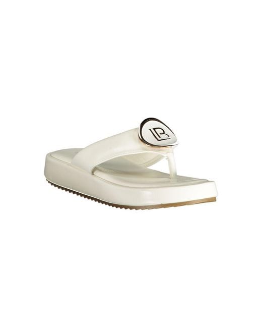 Laura Biagiotti White Polyurethane Sandal