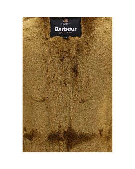 Barbour Green Brown Marabou Sleeveless Jacket for men