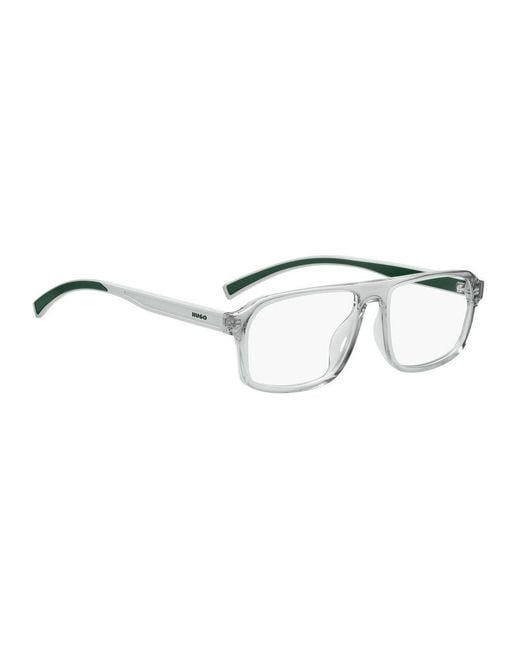 Boss Metallic Gray Cellulose Propionate Glasses (frames) for men