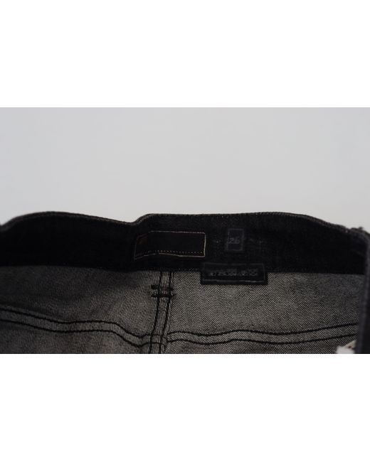 Acht Black Low Waist Slim Fit Cotton Denim Jeans