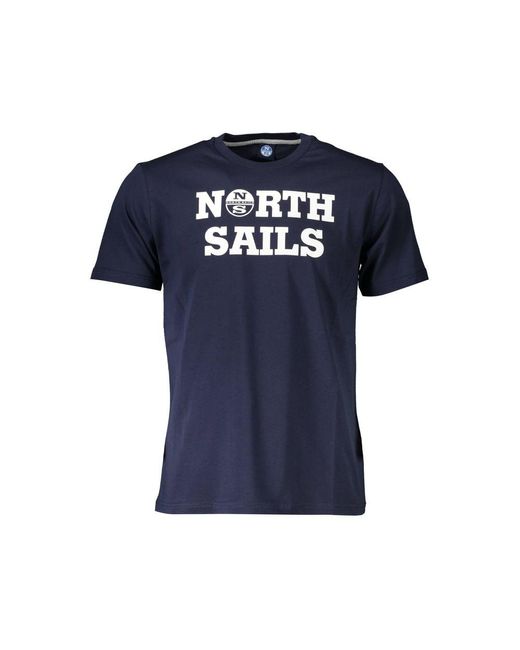North Sails Blue Cotton T-Shirt for men