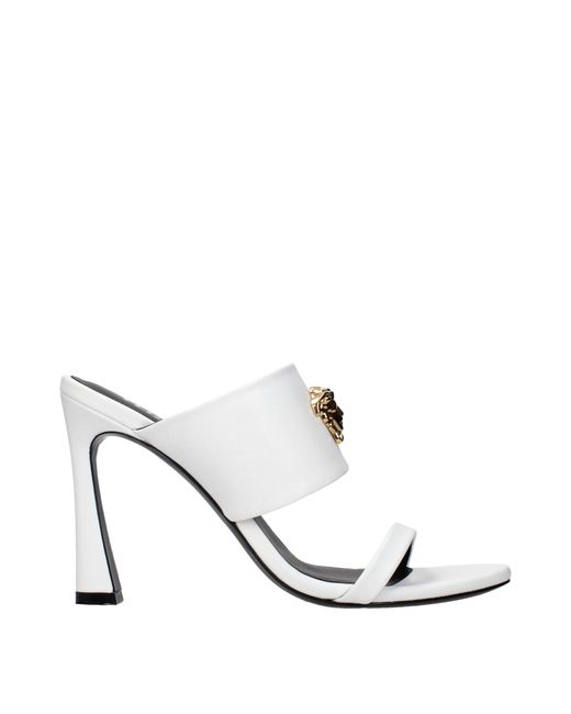 Versace White Sandals Leather