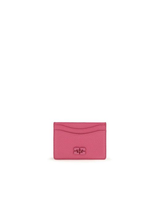 Ganni Pink Multicolor Recycled Polyester Wallet