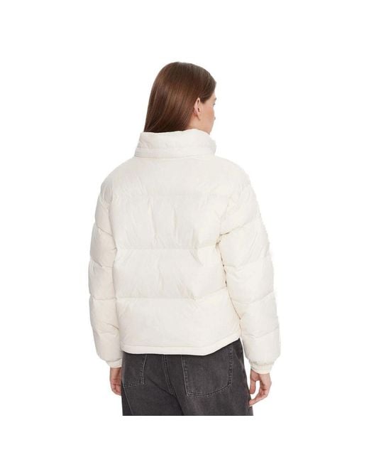 Calvin Klein White Cream Polyamide Coat