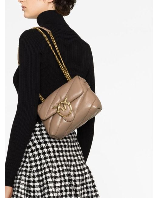 Pinko Natural Mini Love Bag Puff Maxi Quilt