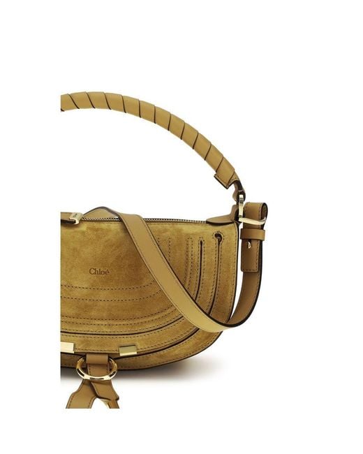 Chloé Metallic Brown Calf Leather Bos Taurus Shoulder Bag