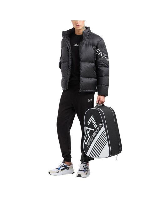 EA7 Black Cotton Sweatshirt for men