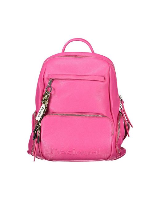 Desigual Pink Polyethylene Backpack