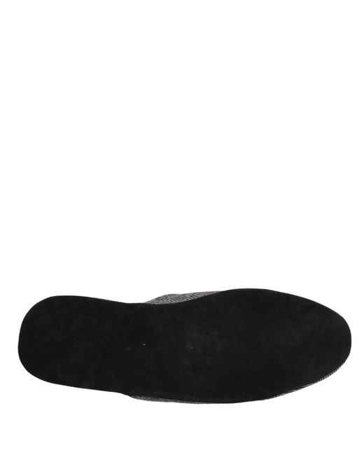 Dolce & Gabbana White Grey Herringbone Cashmere Red Slippers Shoes for men