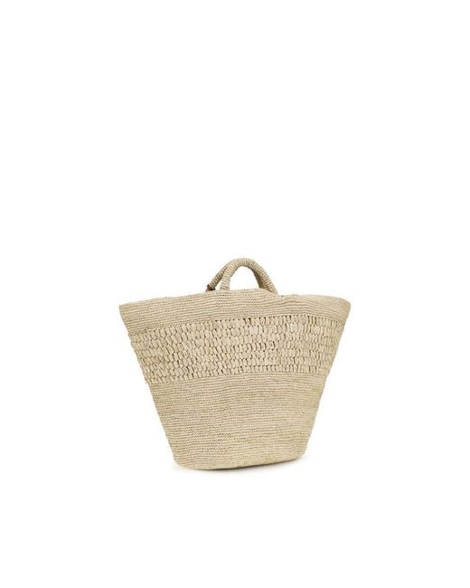 Manebí Natural Beige Raffia Handbag