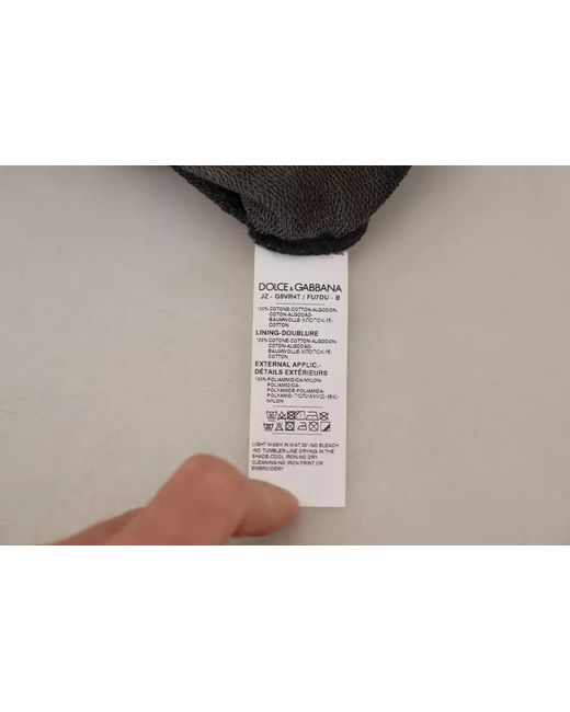 Dolce & Gabbana Black Cotton Logo Hooded Sweatshirt Sweater for men