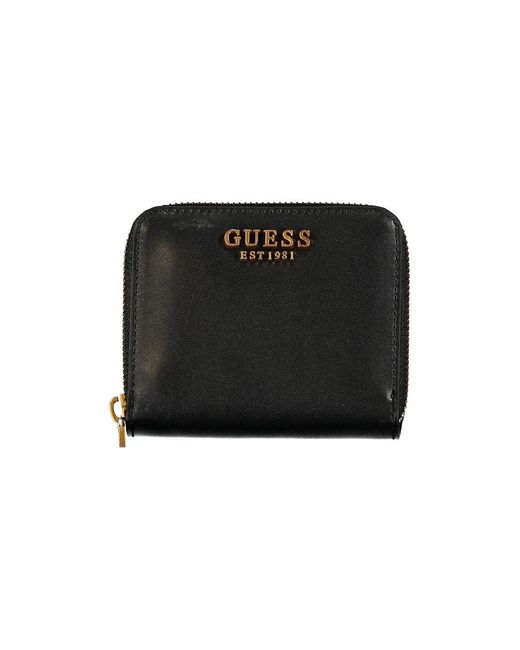 Guess Black Chic Zip Wallet With Card Organizer
