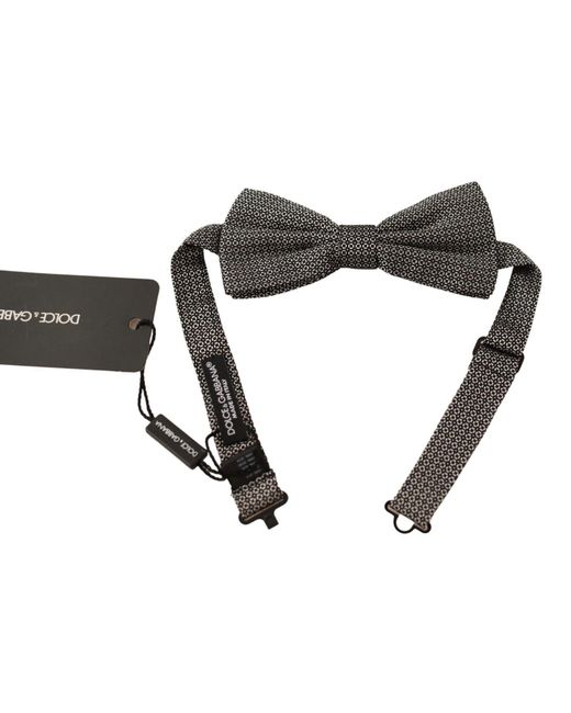 Dolce & Gabbana Black Elegant Silk Bow Tie for men