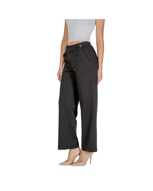 Street One Black Polyester Casual Pants