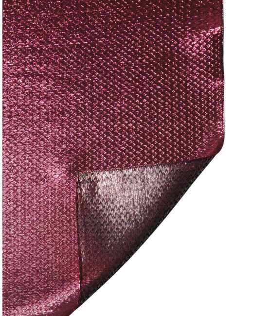 Dolce & Gabbana Purple Metallic Silk Square Foulard Scarf for men