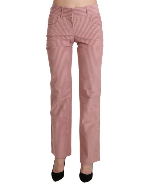 Ermanno Scervino Multicolor Chic Mid Waist Straight Trouser