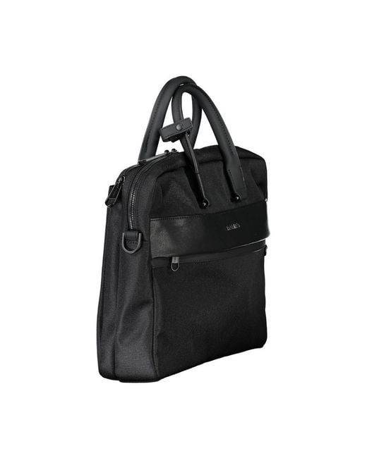 Calvin Klein Black Nero Polyester Men's Briefcase for men