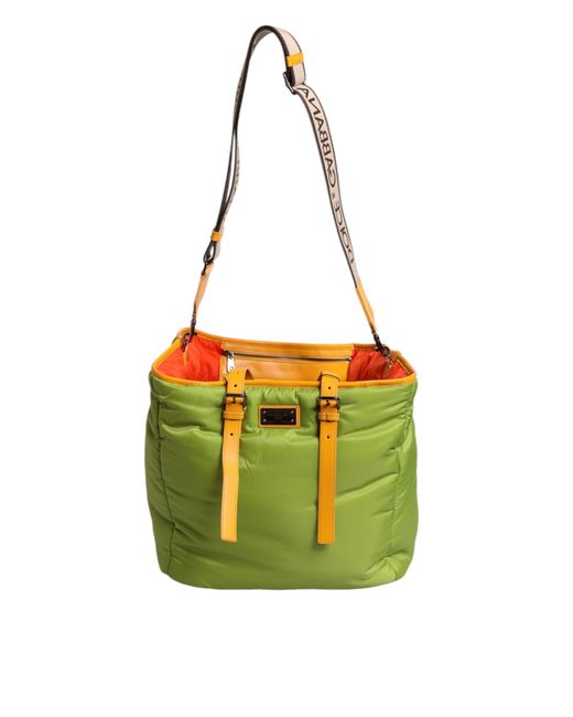 Dolce & Gabbana Green Logo Plaque Nylon Waist Fanny Pack Men's Borse Bag