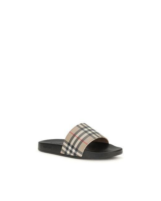 Burberry Multicolor Black Rubber Slides for men