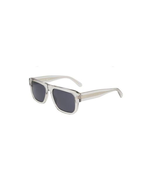 Calvin Klein Gray Transparent Acetate Sunglasses for men