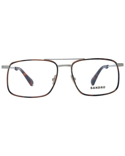 Sandro Metallic Brown Metal Glasses (frames) for men