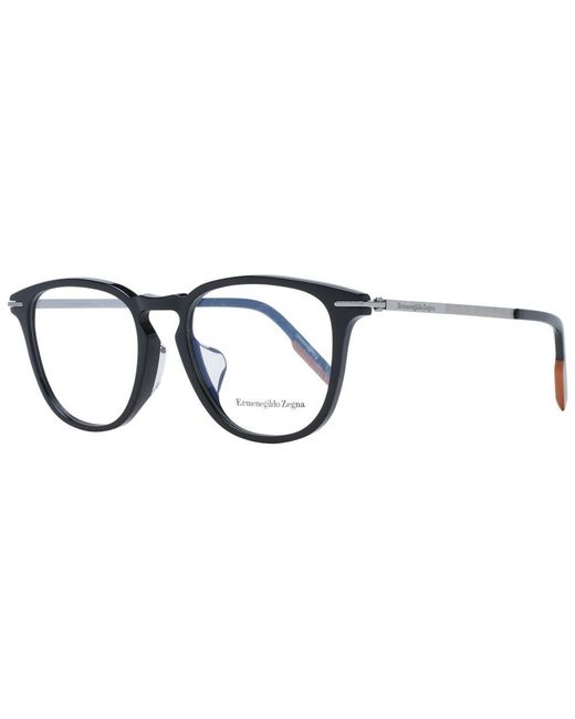 Zegna Black Plastic Glasses (frames) for men
