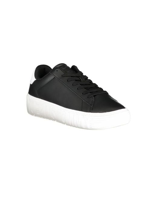 Tommy Hilfiger Black Platform Sneakers Jeans Style for men