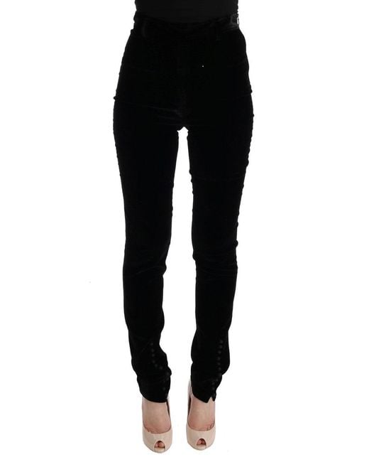 Ermanno Scervino Black Sleek High-Waist Trousers