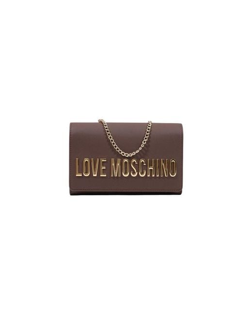 Love Moschino Brown Polyethylene Handbag Bag