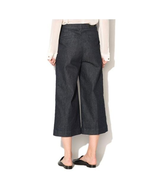 Gas Gray Blue Polyester Cropped Jeans