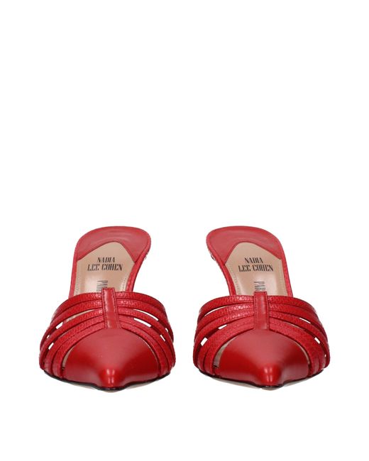 Paris Texas Red Sandals Nadia Lee Cohen Donna Leather