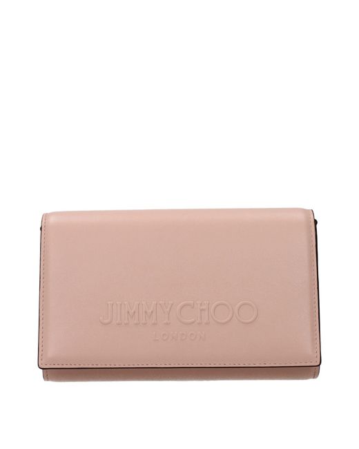 Jimmy Choo Pink Leather Clutch Bag