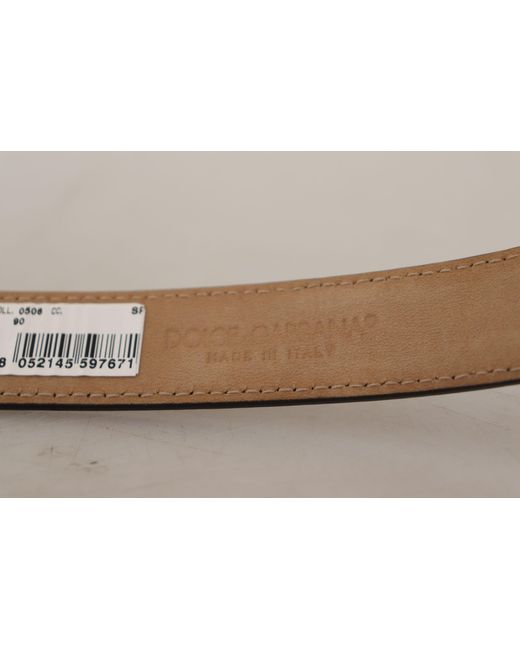 Dolce & Gabbana Black Sleek Leather Belt With Metal Buckle for men