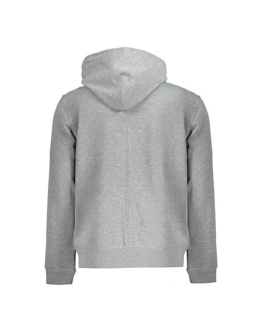 Calvin Klein Gray Grigio Polyester Men's Hoodie for men
