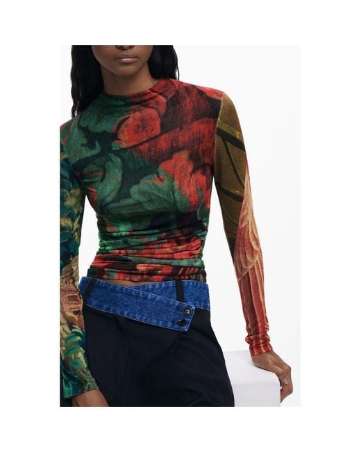 Desigual Green Viscose Sweater