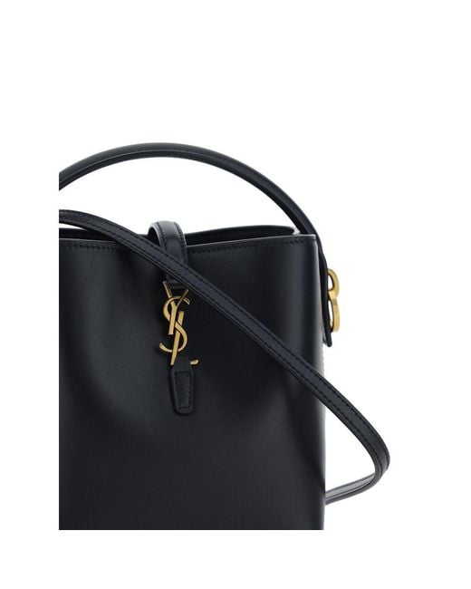 Saint Laurent Blue Black Calf Leather Bos Taurus Shoulder Bag