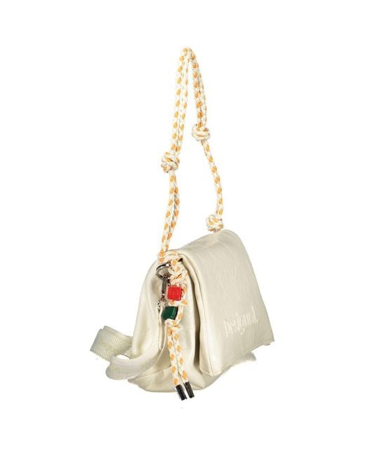 Desigual Natural Ecru Polyurethane Handbag
