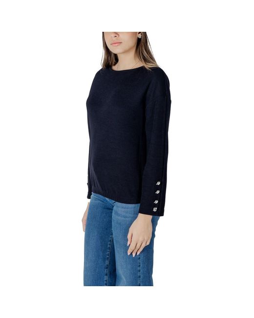 Street One Blue Polyester Sweatshirt