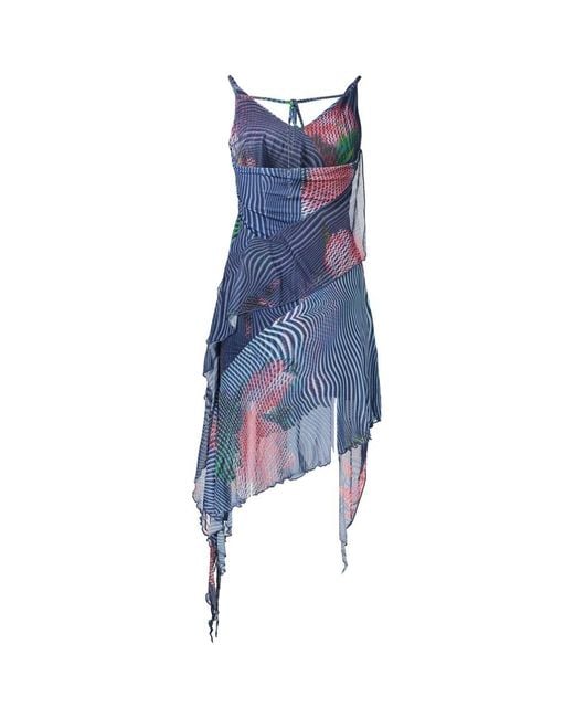 Desigual Blue Polyester Casual Dress