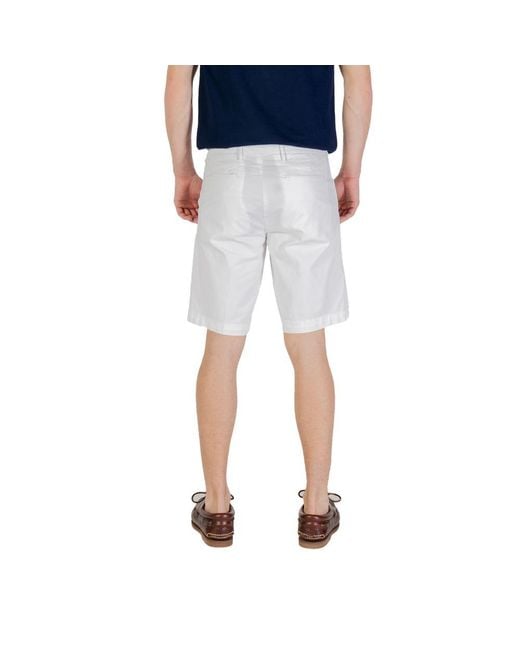 Borghese Blue Cotton Bermuda for men