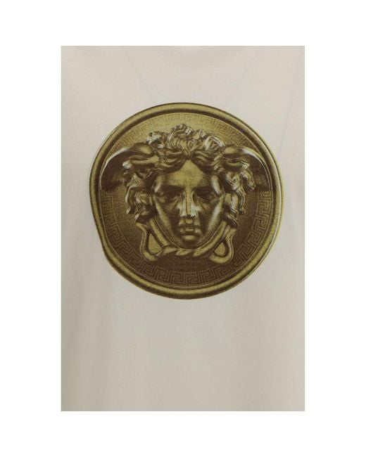 Versace Natural Beige Cotton T for men