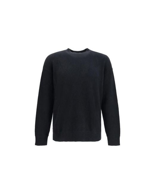 Laneus Blue Black Cashmere Sweatshirt for men