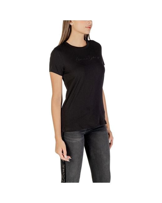 ARMANI EXCHANGE Black Cotton T