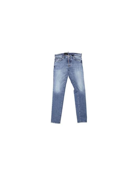 DSquared² Blue Cotton Straight for men