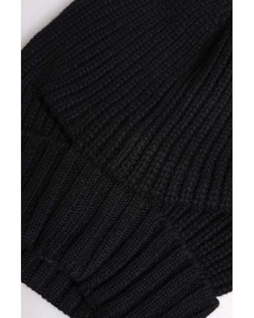 Dolce & Gabbana Black Cashmere Knitted Winter Beanie Hat for men