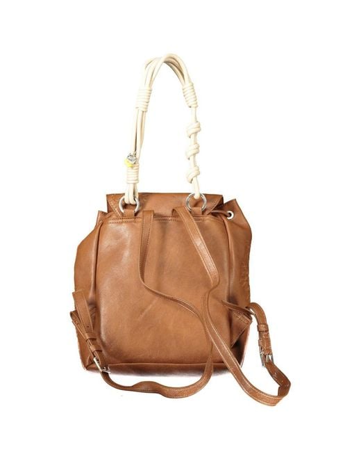 Desigual Brown Marrone Poliuretano Backpack