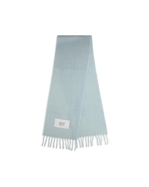 Maison Kitsuné Blue Polyamide Scarf for men