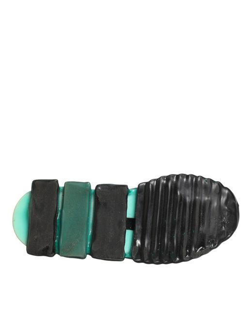 Dolce & Gabbana Green Black Slip On Sorrento Men Sneakers Shoes for men
