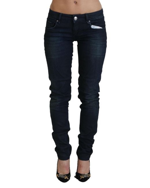 Acht Blue Low Waist Slim Fit Denim Jeans